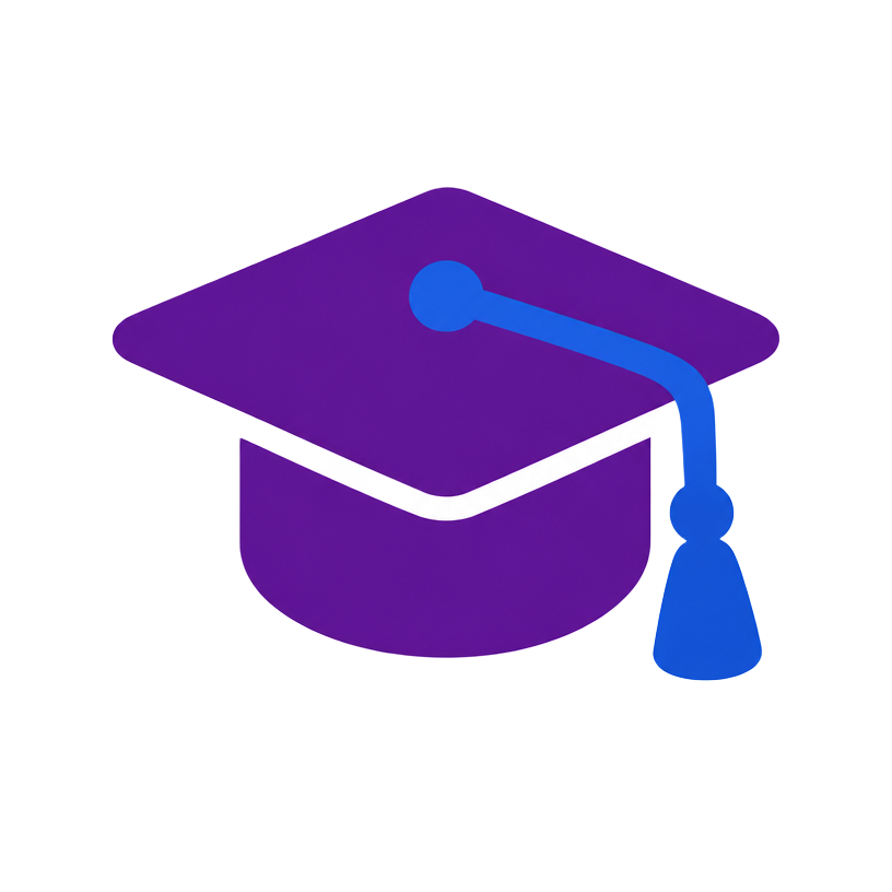 Kidz-Zona kindergarten readiness graduation cap icon